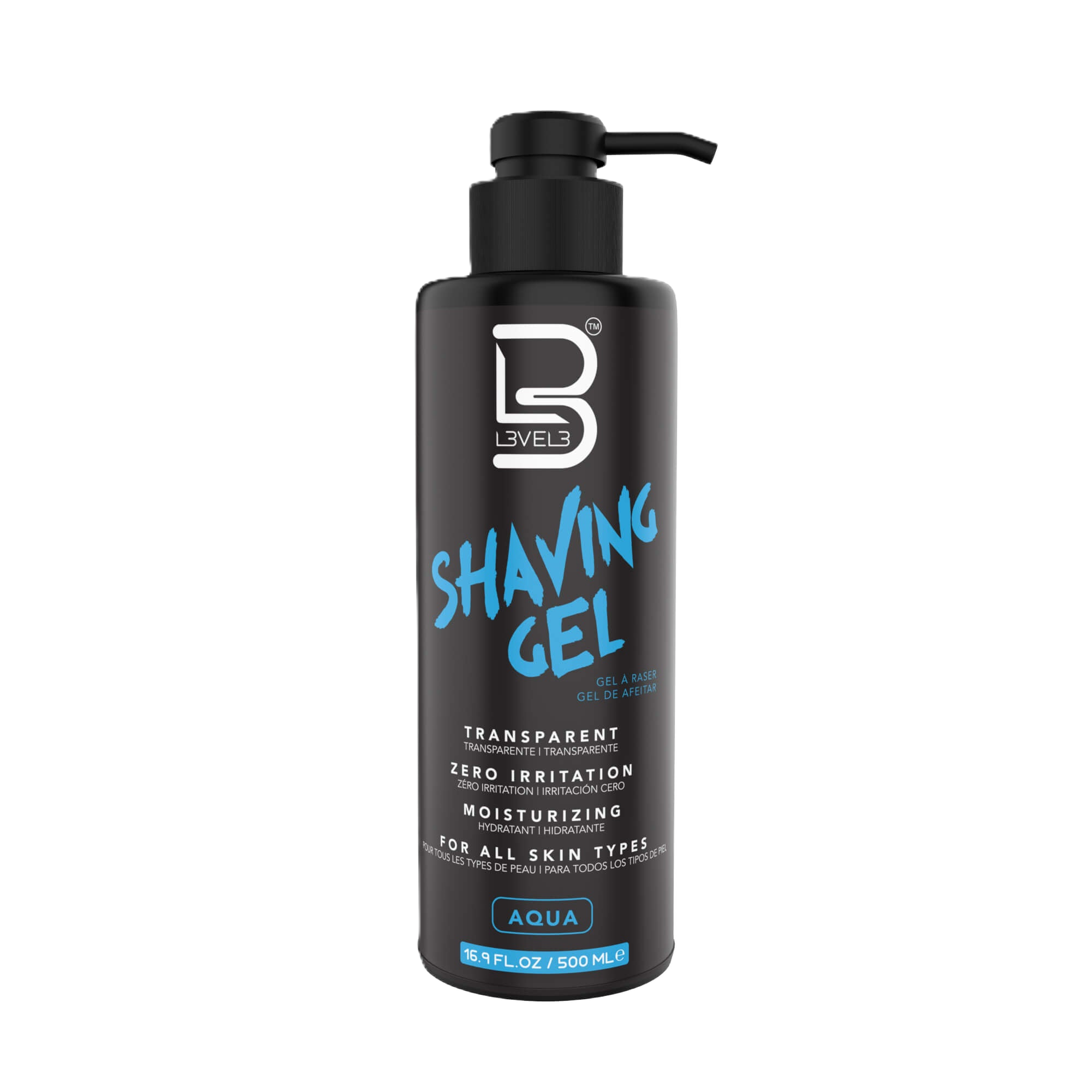 L3VEL3 Transparent Shaving Gel AQUA 500 ml.